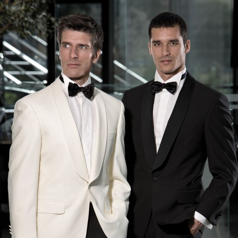 White shop tuxedo hire